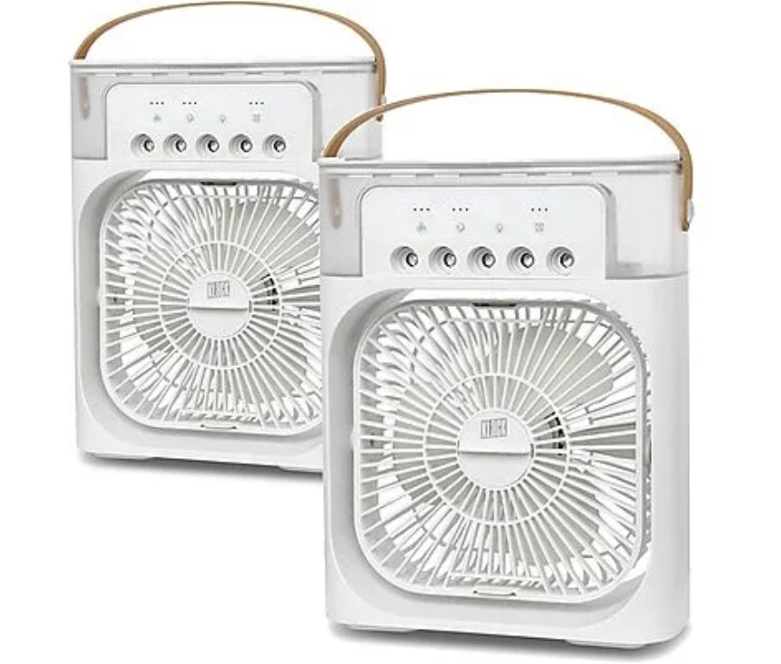 Aire Acondicionado Portátil - Ventilador, Humidificador, Difusor de aroma, Luz nocturna (4 EN 1) BLANCO